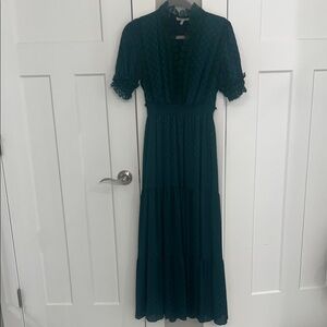 Max Studio Dark tealish/ Green Maxi Dress (perfect family photos or holiday)